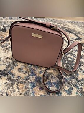 kate spade Mauve Pink Leather Crossbody Camera Bag